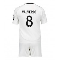 Camisa de time de futebol Real Madrid Federico Valverde #8 Replicas 1º Equipamento Infantil 2024-25 Manga Curta (+ Calças curtas)